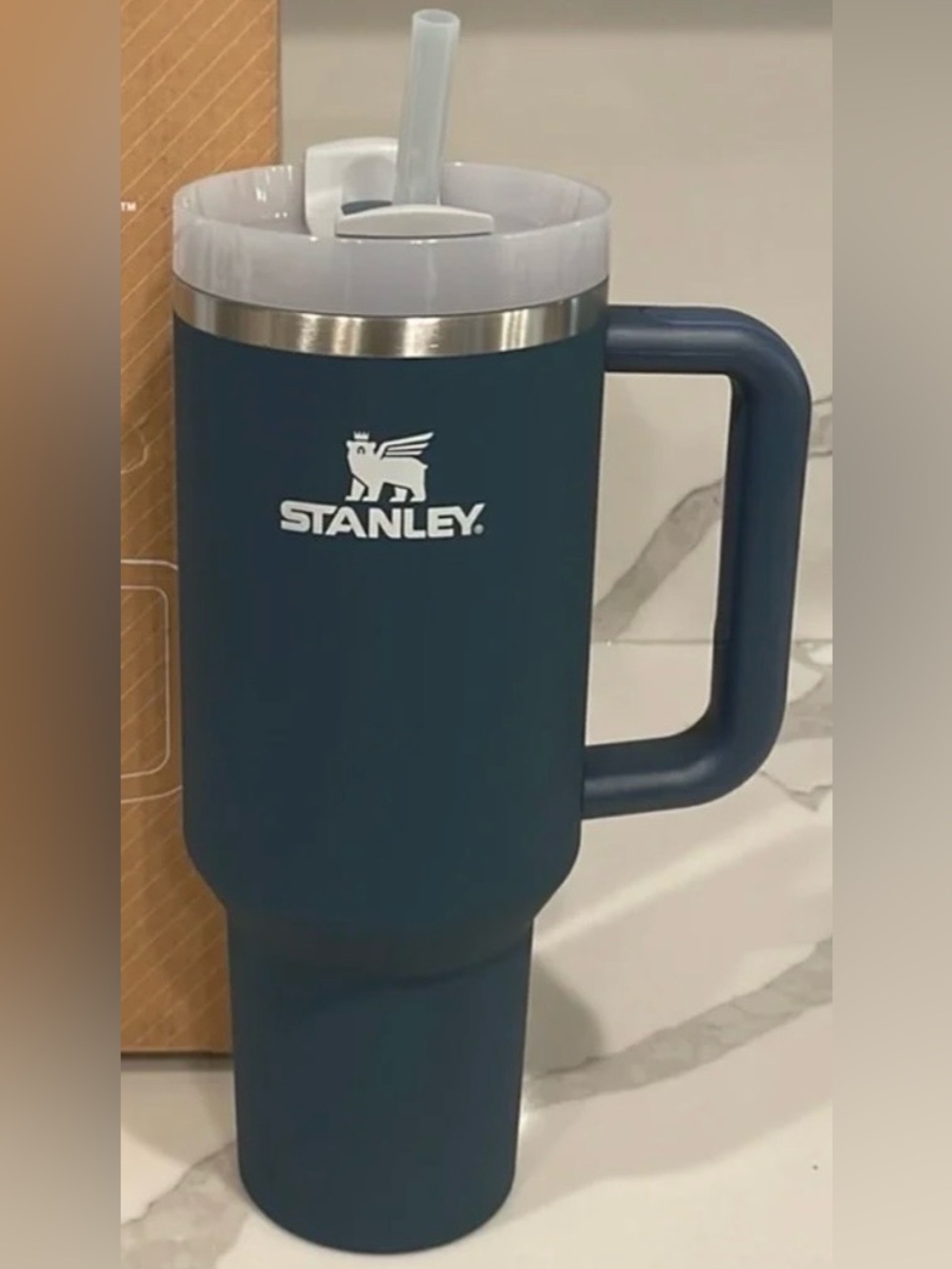 Stanley Dark Blue 40oz quencher Soft Matte NWOT